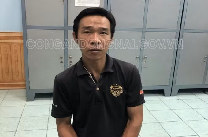 Đối tượng Nguyễn Văn Bảng tại cơ quan Công an. Ảnh: CA Đồng Nai
