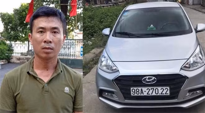Tài xế Bắc Giang cố tình đâm xe khiến Trung úy CSGT bị thương. Ảnh: TL.