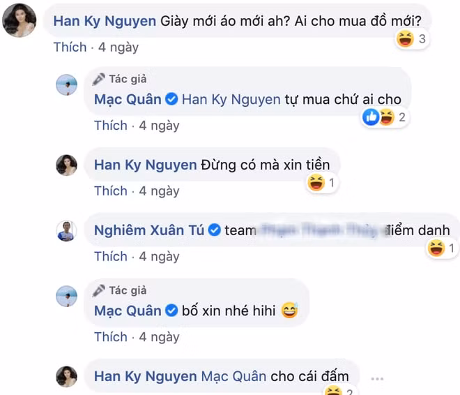 Cô nàng Kỳ Hân quản chồng từ xa. Ảnh: internet.