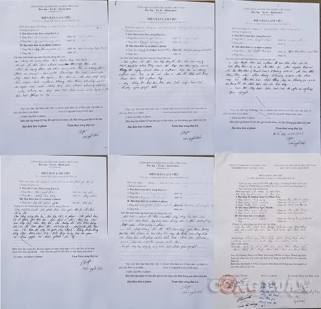 Hàng loạt biên bản được lập thể hiện sự coi thường pháp luật của các doanh nghiệp khi ngang nhiên bức tử hồ Đại Lải.