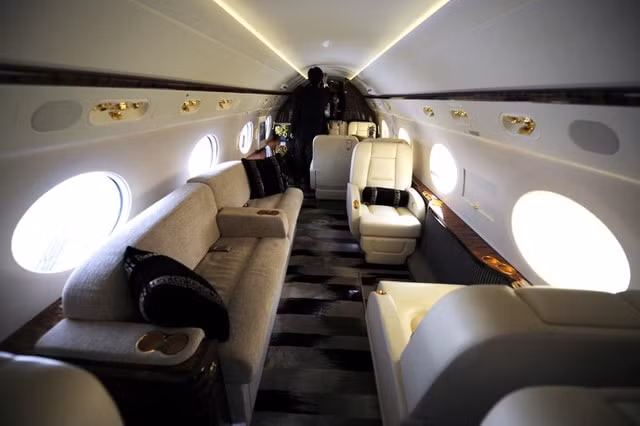 Chuyên cơ Gulfstream F550 có trang bị vô cùng hiện đại. Ảnh: internet.