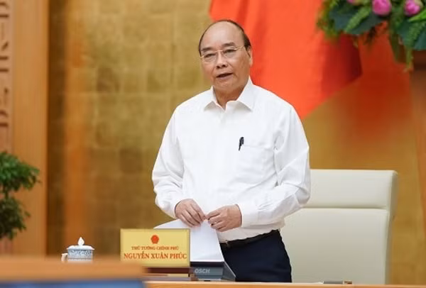 Thủ tướng Nguyễn Xuân Phúc phát biểu kết luận cuộc họp. Ảnh: VGP