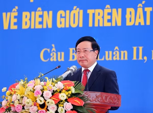 Phó Thủ tướng, Bộ trưởng Ngoại giao Phạm Bình Minh phát biểu. Ảnh: VGP
