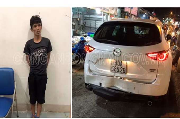 Đối tượng trộm ô tô và tang vật thu giữ