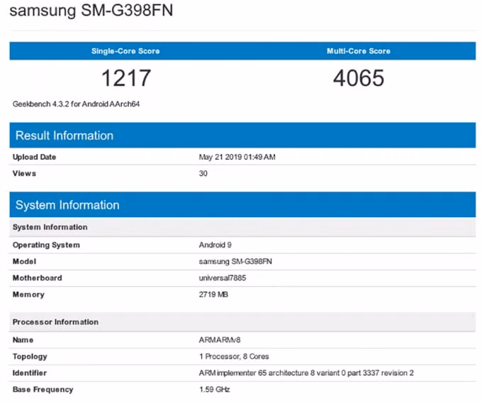 Galaxy-Xcover-5-Geekbench