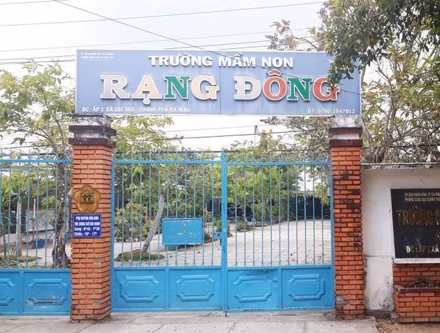 Trường mầm non Rạng Đông, nơi bà Phới từng công tác.