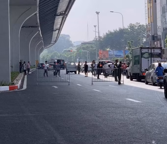 Hiện trường vụ việc được dựng lại. Ảnh: N.Q