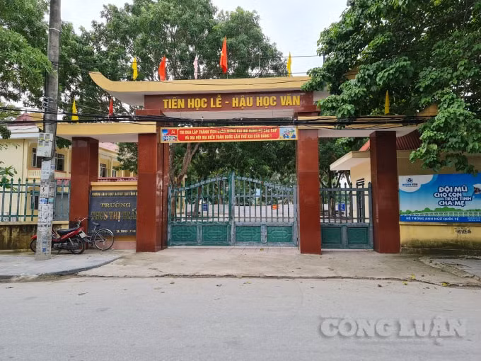 Trường THCS thị trấn Nghi Sơn nơi xảy ra sự việc đau lòng trên