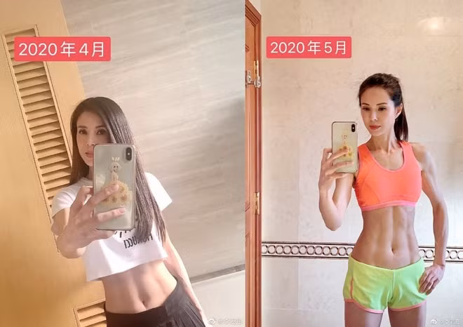 Lý Nhược Đồng khoe vòng eo con kiến, cơ bụng 6 múi.