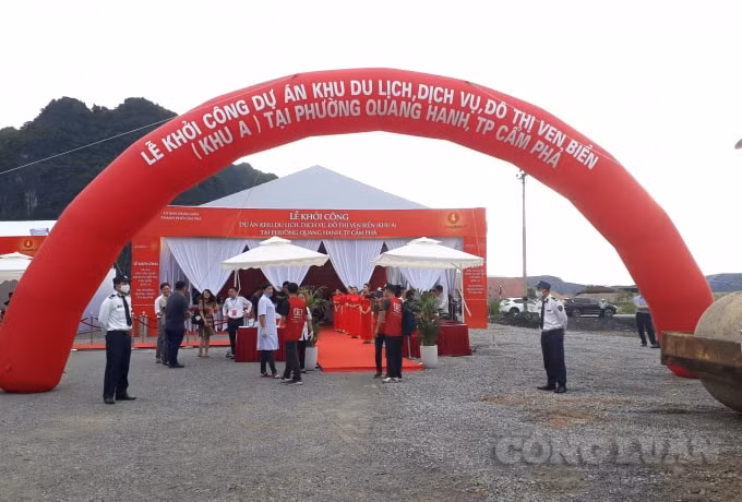 Quang cảnh Lễ khởi công dự án Khu đô thị ven biển Quảng Hanh. Ảnh: Nguyễn Quân.