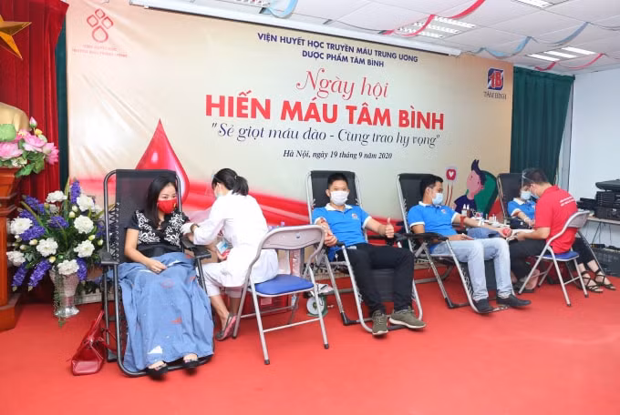 Một số hình ảnh của Ngày hội Hiến máu Tâm Bình