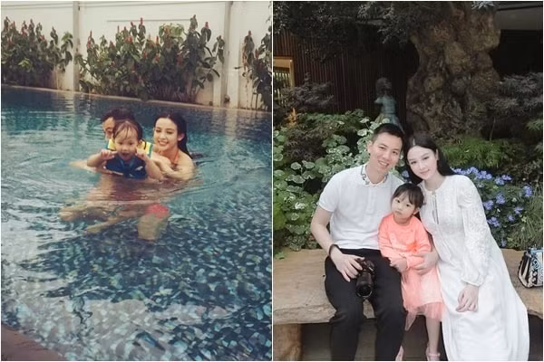 Khoảng khắc hiếm hoi của gia đình Huyền Baby.