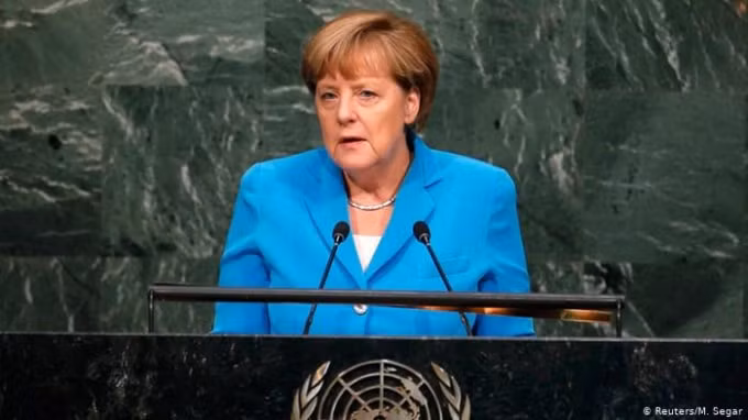 Thủ tướng Đức Angela Merkel kêu gọi cải tổ Liên Hợp Quốc và các quốc gia cần tăng cường đoàn kết - Ảnh: Reuters