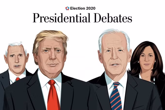Hai ứng viên Tổng thống và hai phó tướng của mình. Ảnh: Washington Post.