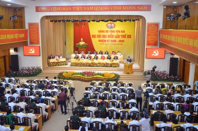 Toàn cảnhĐại hội đại biểu Đảng bộ tỉnh Yên Bái lần thứ XIX, nhiệm kỳ 2020-2025.