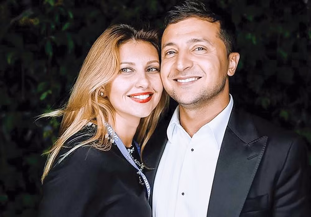 Ông Volodymyr Zelensky và vợ.