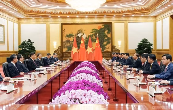 Quang cảnh buổi hội kiến. Ảnh: VGP