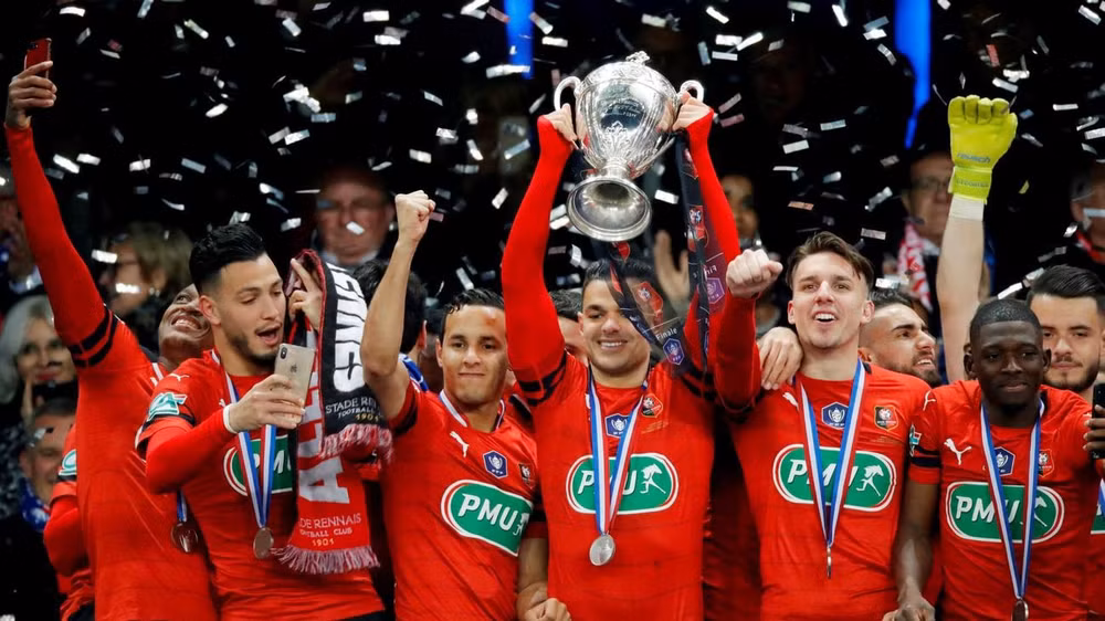 Hòa 2 - 2 sau 120 phút, thắng luân lưu 6 - 5, Rennes xứng đáng giành Cup QG Pháp. Ảnh: Getty