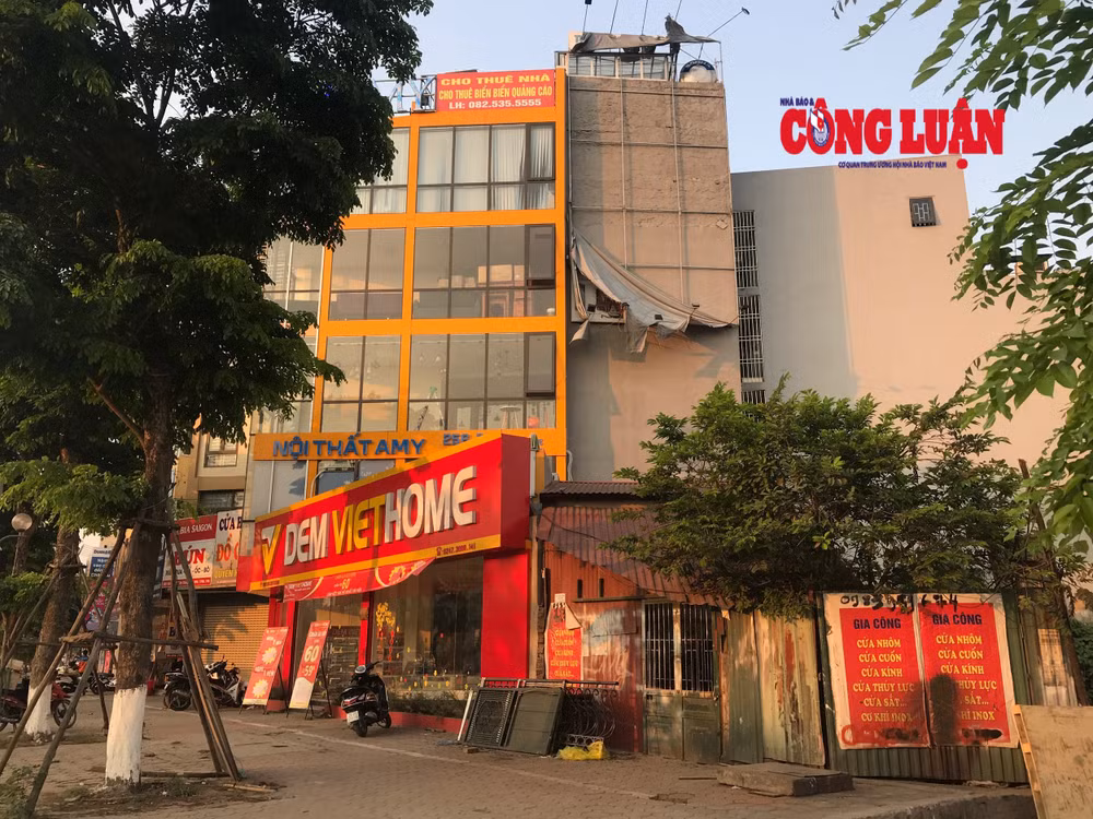 Những công trình mỏng méo phục vụ kinh doanh buôn bán dọc đường Võ Chí Công