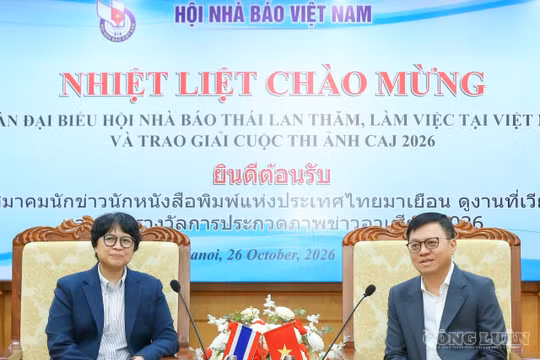 Hội Nhà báo Việt Nam đón đoàn đại biểu Hội Nhà báo Thái Lan thăm và làm việc