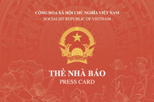 Ban hành mẫu thẻ nhà báo mới tích hợp mã QR, sử dụng song ngữ Việt - Anh