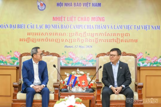 Hội đàm Hội Nhà báo Việt Nam – Câu lạc bộ nhà báo Campuchia: Tăng cường hợp tác trong bối cảnh báo chí số và AI phát triển mạnh