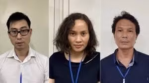 Ba đối tượng bị Cơ quan điều tra khởi tố liên quan đến vụ nâng khống giá thiết bị y tế nhằm trục lợi tại Bệnh viện Bạch Mai. Ảnh: TL