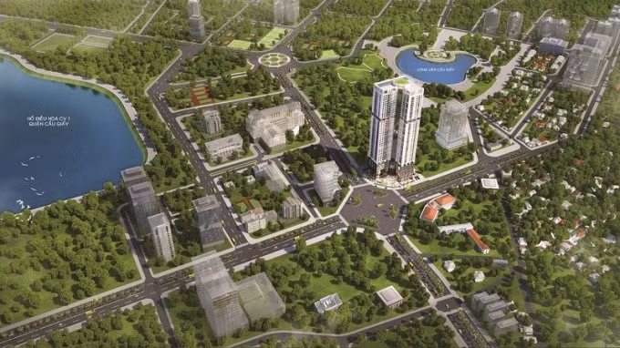 Golden Park Tower sở hữu vị trí đắt giá tại trung tâm Cầu Giấy