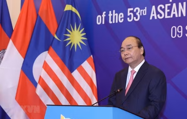 Thủ tướng Nguyễn Xuân Phúc, Chủ tịch ASEAN 2020 phát biểu. Ảnh: TTXVN