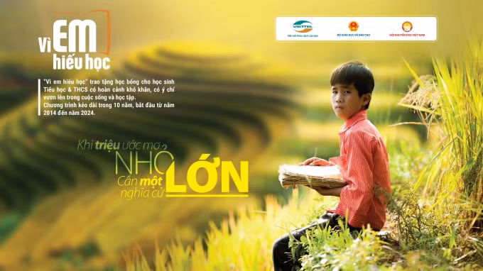 Học bổng khuyến học của tập đoàn Viettel là nguồn động viên lớn đối với các em học sinh (ảnh TL).