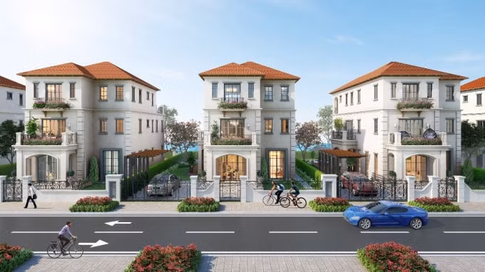 Biệt thự đơn lập tại phân khu The Valencia thuộc khu đô thị sinh thái thông minh Aqua City.