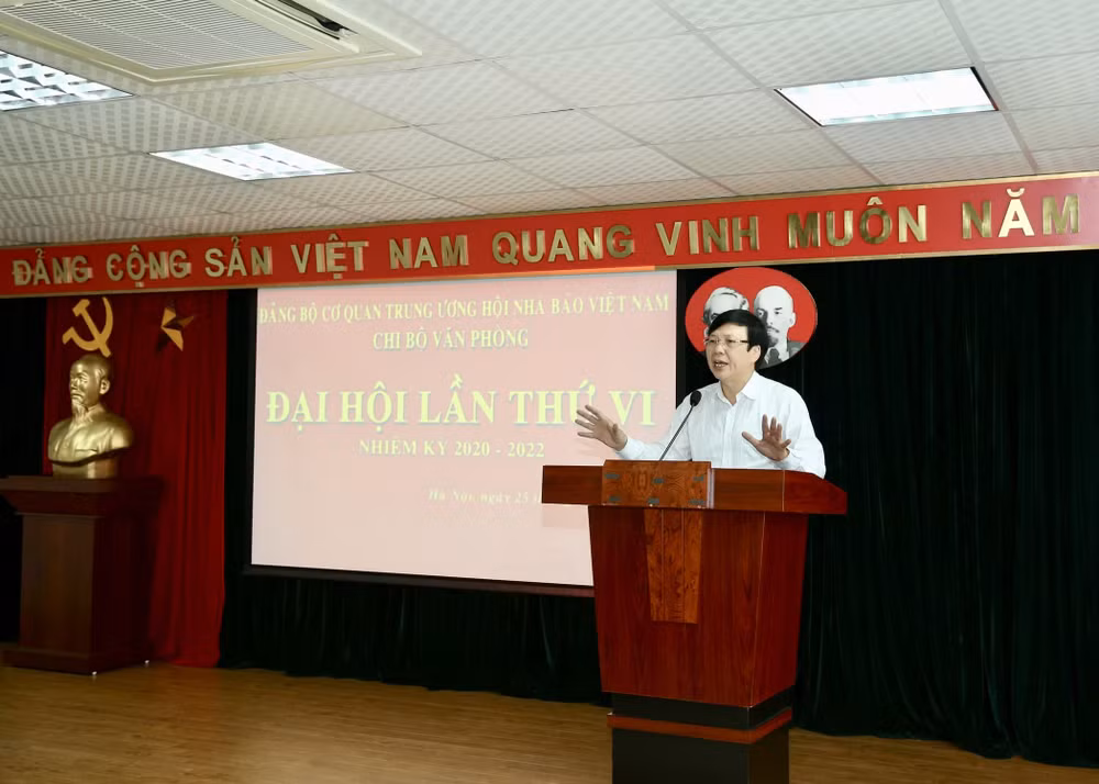Đồng chí Hồ Quang Lợi, Phó Bí thư Đảng Đoàn, Bí Thư Đảng ủy, Phó Chủ tịch Thường trực Hội Nhà báo Việt Nam. Ảnh: Sơn Hải