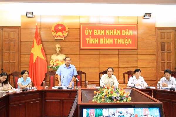 Phó Bí thư thường trực tỉnh ủy Bình Thuận - Huỳnh Thanh Cảnh phát biểu chỉ đạo hội nghị.