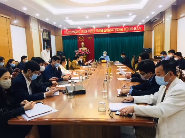 Thành ủy Hải Dương họp chỉ đạo công tác phòng chống dịch bệnh Covid- 19 (nguồn: Trang tin điện tử thành phố)