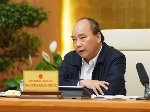 Thủ tướng Nguyễn Xuân Phúc chủ trì cuộc họp Thường trực Chính phủ về giải pháp bình ổn giá thịt lợn. Ảnh: VGP