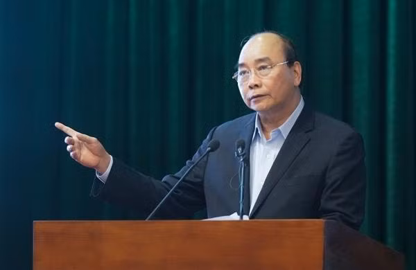 Thủ tướng Nguyễn Xuân Phúc phát biểu tại buổi làm việc. Ảnh: VGP