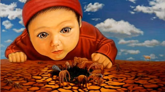 Tác phẩm “Ánh mắt tuổi thơ”.