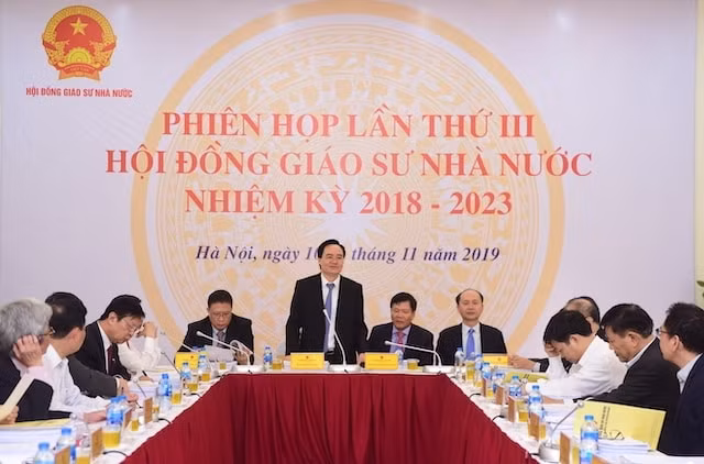 Phiên họp lần 3 Hội đồng Giáo sư nhà nước nhiệm kỳ 2018 - 2023 ( ảnh nguồn Kinh tê đô thị)