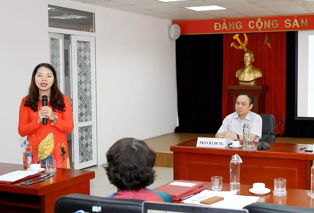 Bà Đặng Thị Thu Hương - Viện trưởng Viện Đào tạo Báo chí và Truyền thông. Ảnh: Sơn Hải