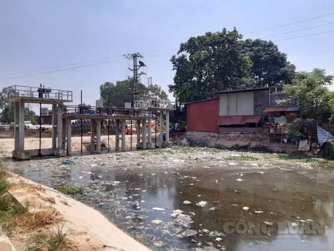 không chỉ có nhiệm vụ tiêu nước hệ thống sông Ngũ Huyện Khê còn có nhiệm vụ cung cấp nước phục vụ hoạt động sản xuất cho hàng nghìn héc-ta đất nông nghiệp của các địa phương dọc hai bên bờ. Ảnh TL.