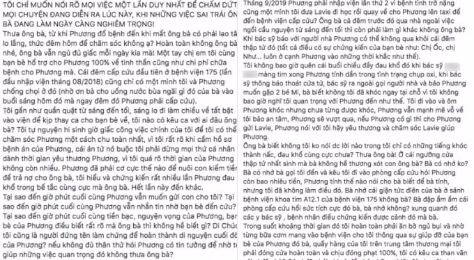 Tâm thư dài chị Mi viết cho ba mẹ Mai Phương.