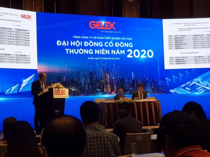 Đại hội đồng cổ đông thường niên 2020 của Gelex. Ảnh: Ngọc An