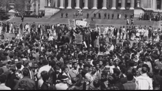 Biểu tình tại Mỹ năm 1968. Ảnh: WZDX
