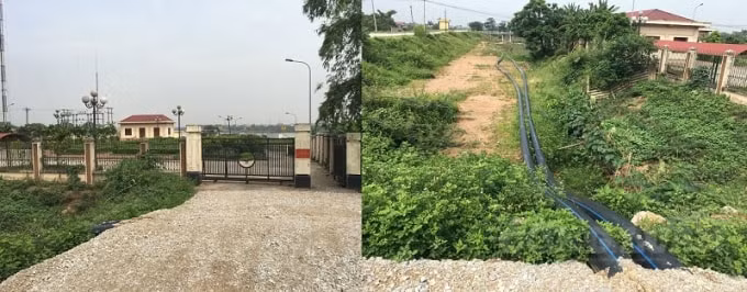 Mặc dù được cho phép lắp đặt đường ống bơm cát qua đê đoạn Km25+400 nhưng Công ty Cổ phần đầu tư Hoàng Lộc Phát ngang nhiên làm trái Quyết định của UBND tỉnh Bắc Ninh. Ảnh: đường ống bơm cát chạy qua cửa trạm bơm Phú Mỹ.