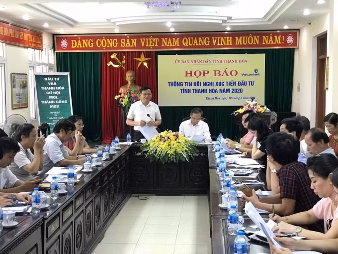 Họp báo thông tin Hội nghị xúc tiến đầu tư năm 2020 diễn ra chiều 10/6 tại UBND tỉnh Thanh Hóa