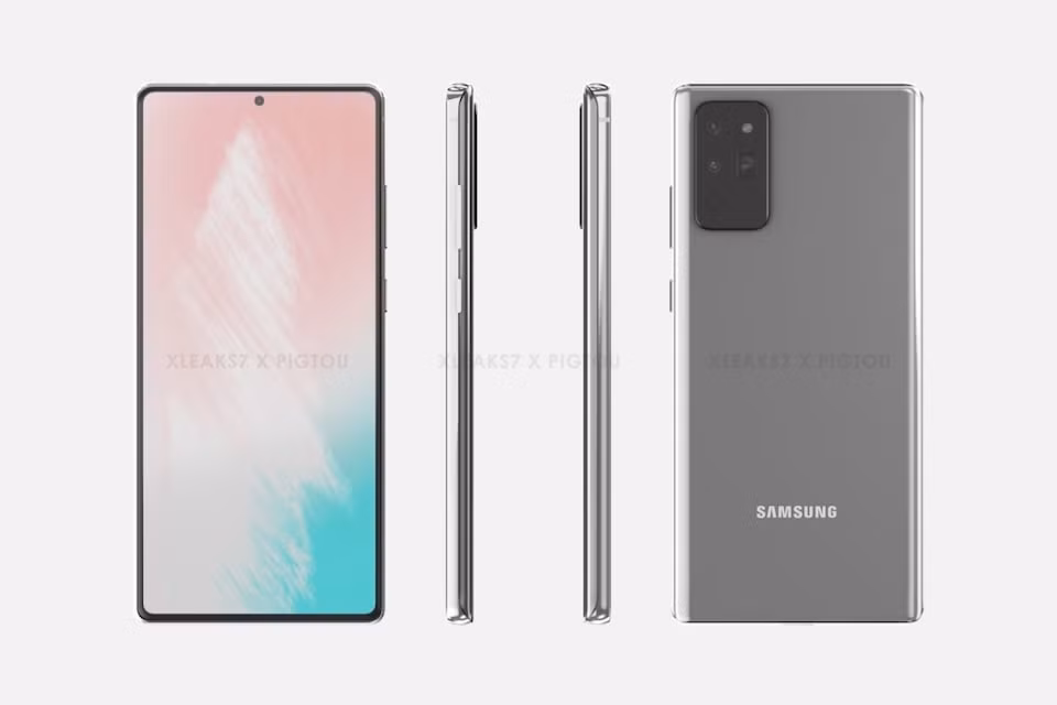 Galaxy Note 20 series sẽ quay trở về thiết kế màn hình phẳng.