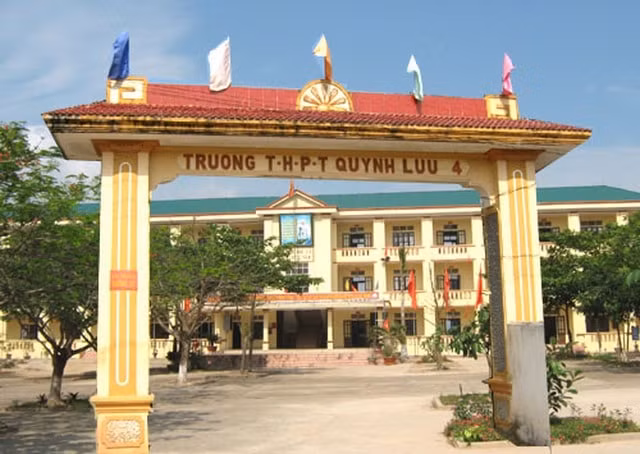 Trường THPT Quỳnh Lưu 4, nơi H. đang học tập. Ảnh: TL.