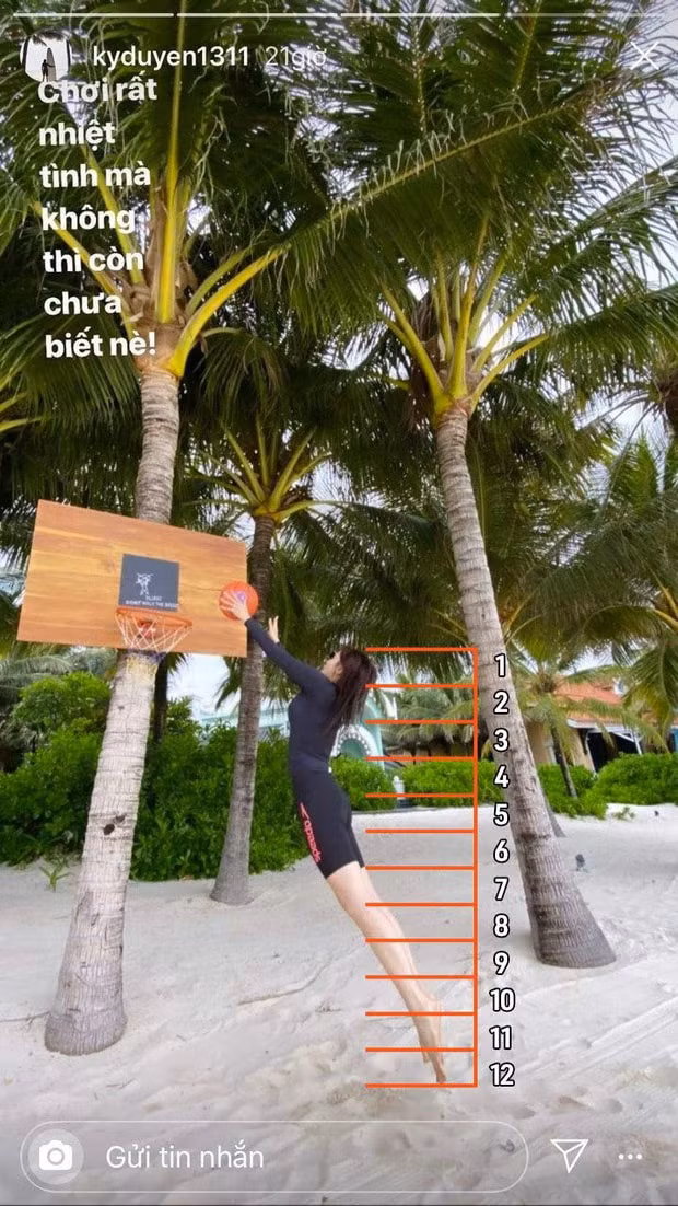 Kỳ Duyên sở hữu một thân hình vạn người mê với tỉ lệ cơ thể 