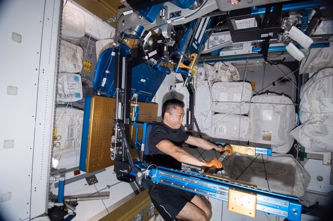 Máy tập tạ sử dụng xi lanh chân không.