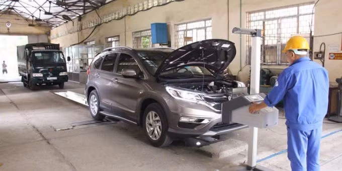 Phương tiện được đăng kiểm. Ảnh: TL.